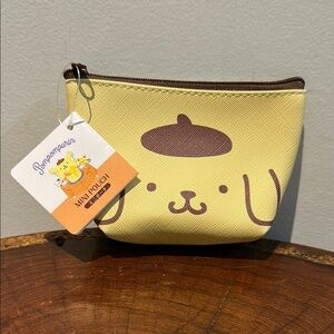 Sanrio Yellow and Brown Pompompurin Pouch